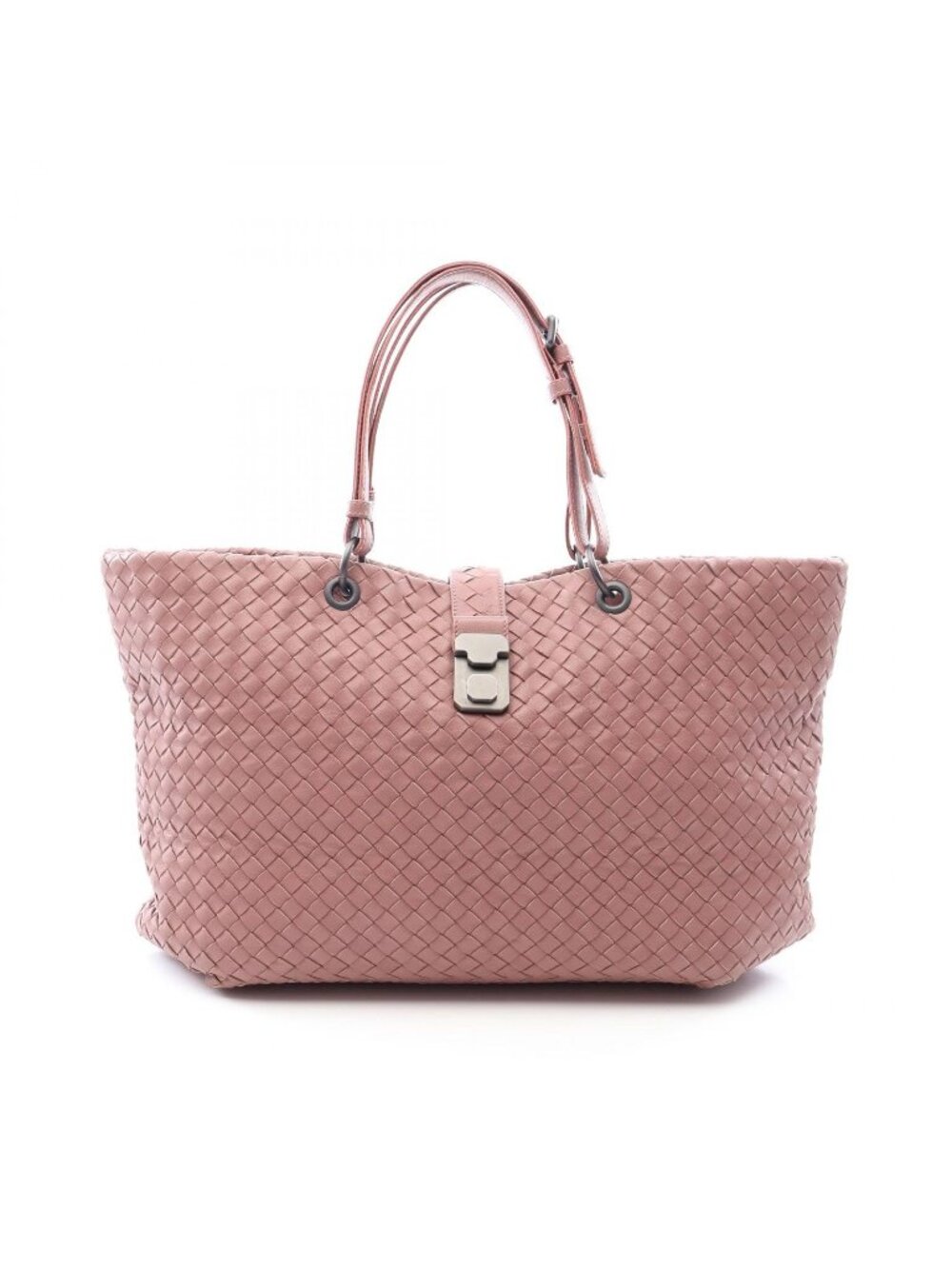 Bottega Veneta Tote Bag Intrecciato Smoke Pink Leather